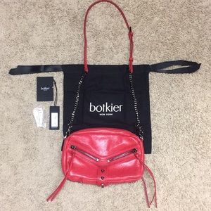 Botkier red trigger convertible crossbody bag